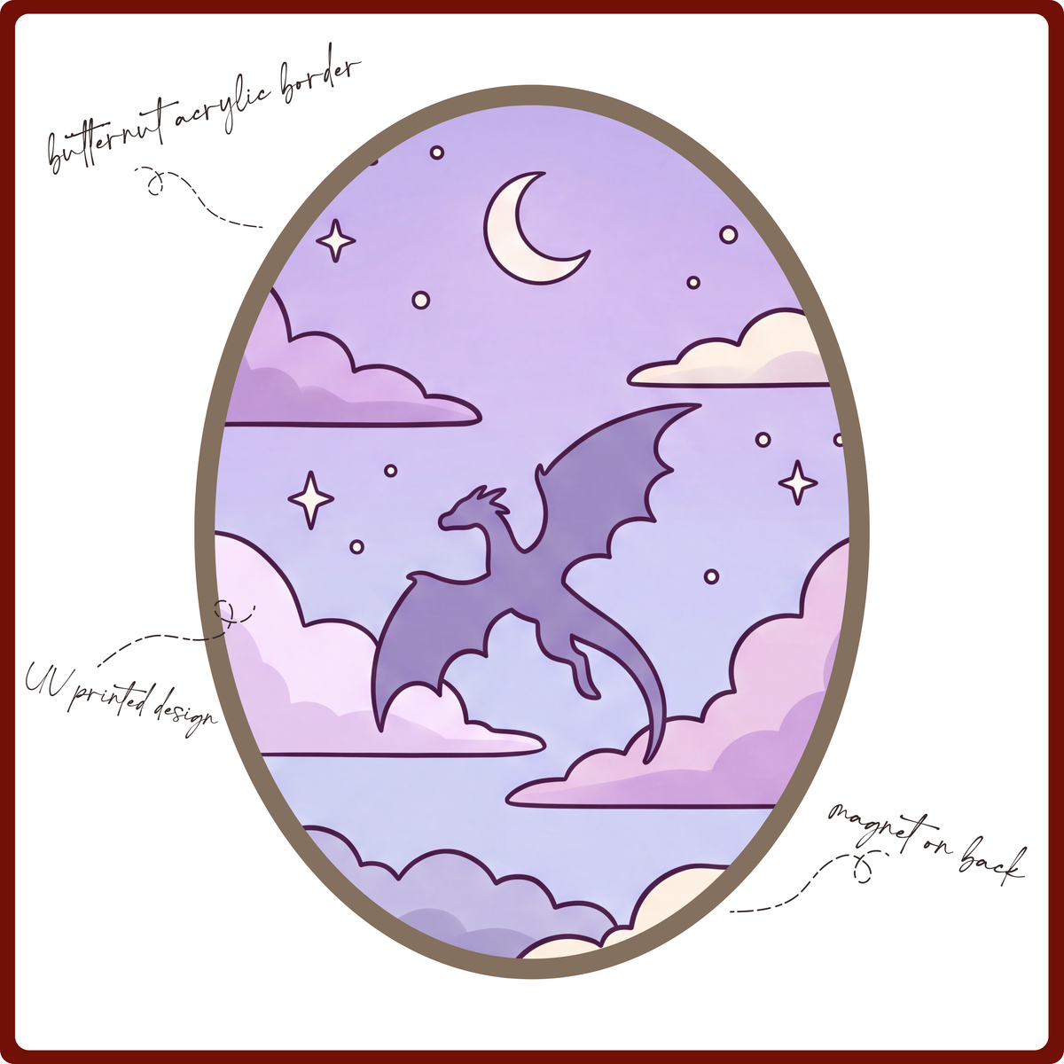 Magnet - Flying Dragon (purple)