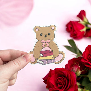 Bookish Bear Sticker