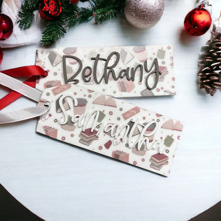 Printed Bookish Stocking Tag