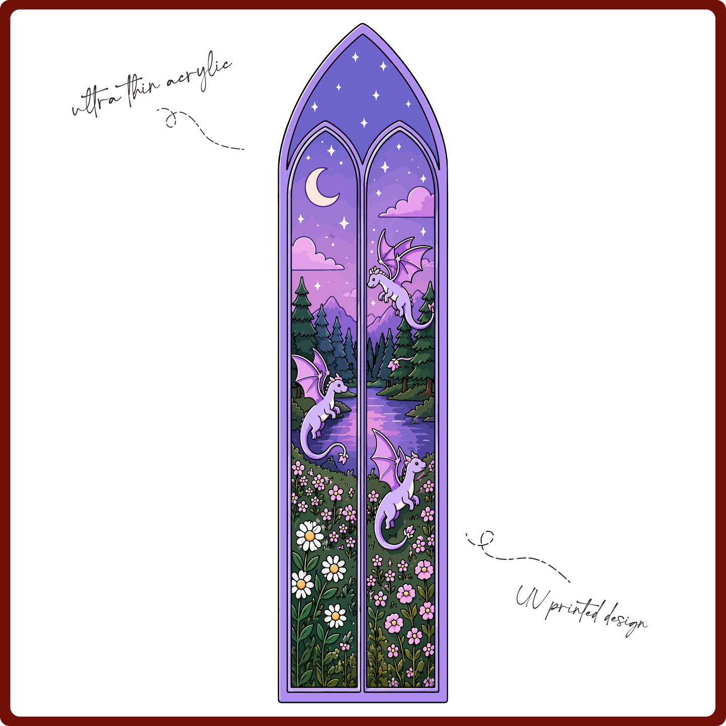 Bookmark - Dragons Stained Glass