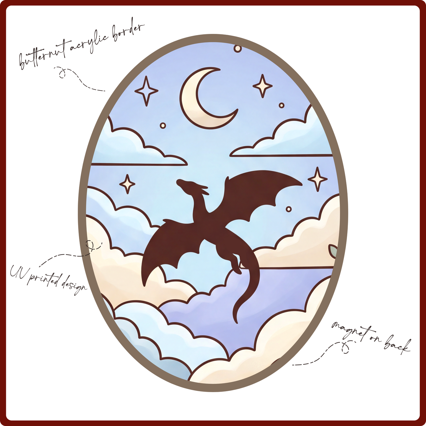 Magnet - Flying Dragon (blue)