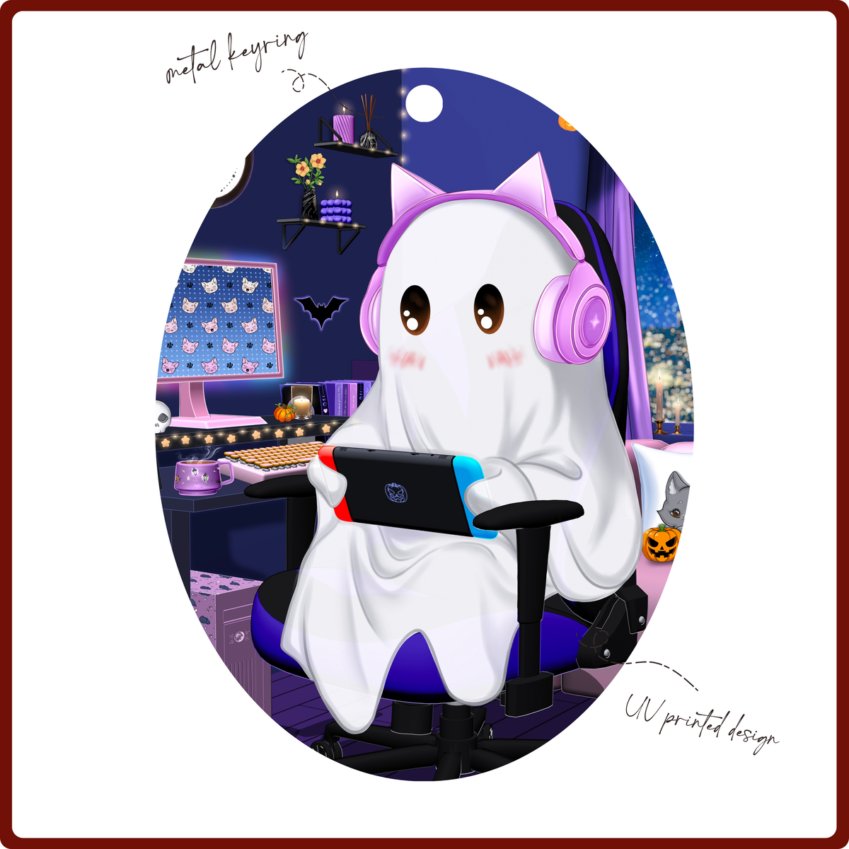 Keychain - Gamer Ghost