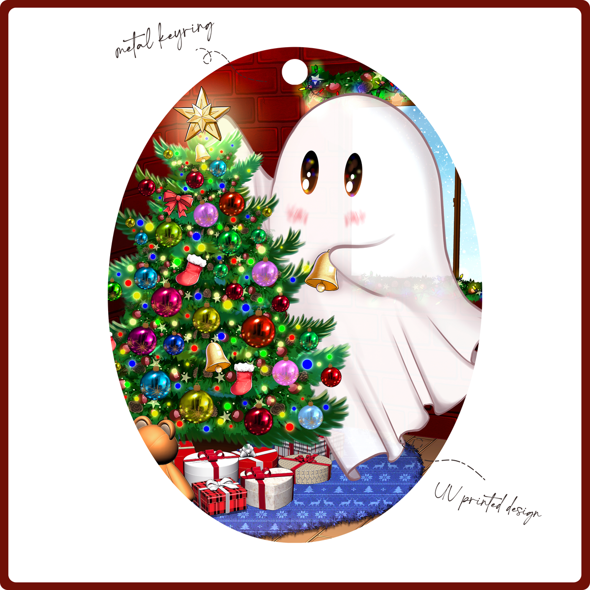 Keychain - Christmas Ghost
