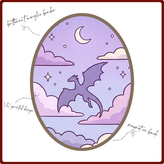 Magnet - Flying Dragon (purple)