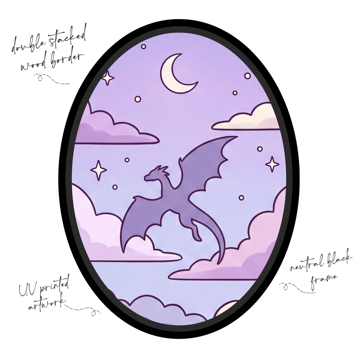 Portrait - Flying Dragon (purple)