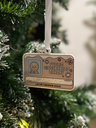 Gingerbread Library Ornament