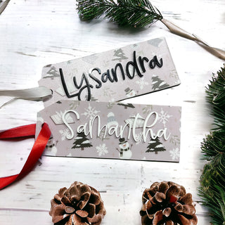 Printed Winter Stocking Tag