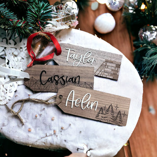 Wooden Stocking Tags