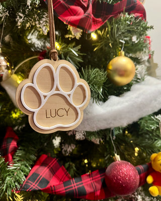 Pet Paw Print Ornament
