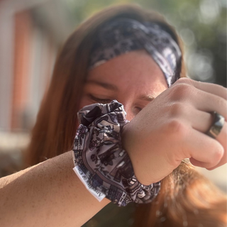 Purple Ghost Shelves Scrunchie