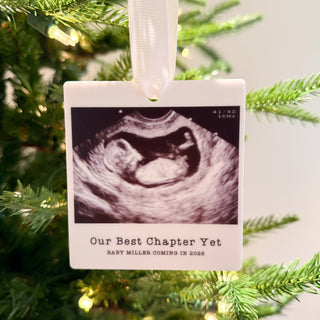 Our Best Chapter Baby Ornament
