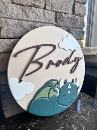 Dragon Nursery Sign DEPOSIT