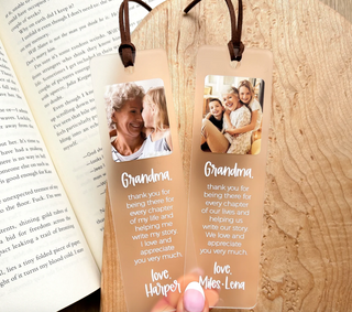 Thank you For Being There Custom Photo Bookmark