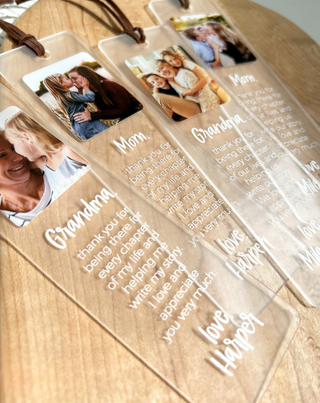 Thank you For Being There Custom Photo Bookmark