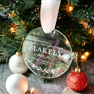 Clear Baby's First Christmas Ornament
